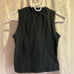 SKIMS Black Mock Neck Tank